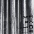 thumbnail image 4 of 3S Brother's Silver Extra Long Shiny Velvet Curtains Luxury Colors Light Blocking Hang Back Tab & Rod Pocket 1 Panel Curtain 5-30 Ft Home Décor Custom Made Drapes -Made in Turkey(52"W X 252"L), 4 of 6