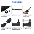 thumbnail image 4 of EastVita Right Angle Converter Attachment Rotary Tools Grinder Replacement Accessories Tool Compatible For 4000 3000 8200 275 Electric Sander Kit, 4 of 6