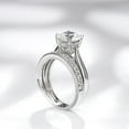thumbnail image 4 of Oryn Jewelry 1.1 Ct Round Cut Moissanite Ring - 14K White Gold Plated Halo Setting - Beautiful Women's Wedding Engagement Jewelry, 4 of 5