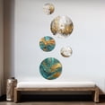 thumbnail image 3 of Designart "Whirling Waves V" Abstract Painting Metal Wall Art Set of 5 Piece, 3 of 5