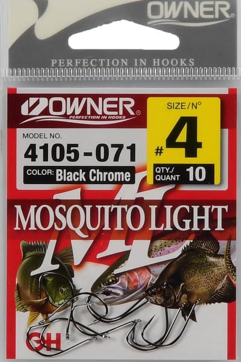 Owner 4105-071 Mosquito Light 10 per Pack Size 4 Fishing Hook 