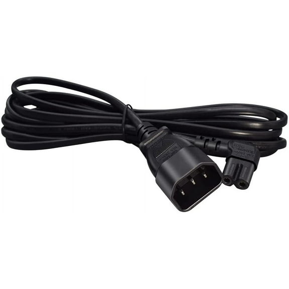 Toptekits C14 to C7 Power Extension Cord,IEC C14 to 90-Degree Angled C7 Power Cord Cable,18AWG,10A,250V (9.8ft/3m)