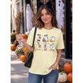 thumbnail image 4 of KimSoong Women Halloween Pumpkin T-Shirt Cute Ghost Graphic Shirt Spooky Season Tee Fall Graphic Short Sleeve Tee, 4 of 15