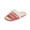 Red, variant on Women's Checkered Open Toe Fluffy Slides, Woven Pattern Band Cozy Soft Faux Fur Slide Sandals With Comfortable Flat Bottom Anti Slip Insole Lightweight Home Bedroom Mules,Coffee 5.5