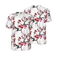 thumbnail image 3 of Daiia Cherry Blossoms Mens Baseball Jersey Button Down Shirts Short Sleeve Sports Uniforms-XX-Large, 3 of 9