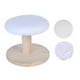 thumbnail image 5 of Taburete de planchar redondo de madera maciza, tabla de planchar resistente al calor, pequeño y estable. Blanco, 5 of 9