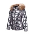 thumbnail image 6 of Giolshon Women Quilted Puffer Jackets with Detachable Faux Fur Hooded Coat, 6 of 6