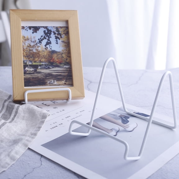 HEALEEP 1Pack Table Photo Frame Creative Wrought Iron Table Combination Photo Frame Silver Metal Medium Size