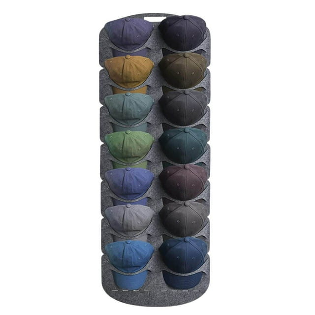 Gupgi Hanging Hat Rack Over The Door Hat Rack, 7/14 Pockets Cap Organizer Space Saving Baseball Hat Storage Rack