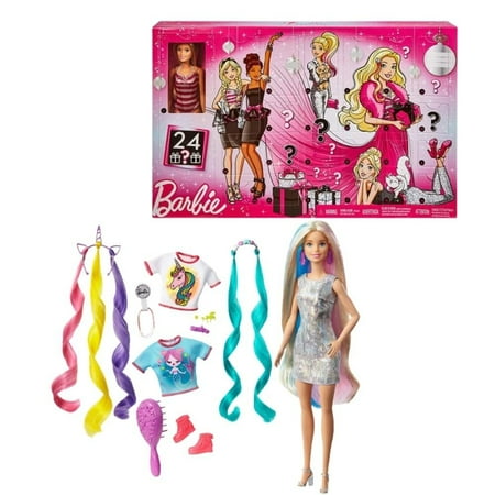 Lian LifeStyle Barbie Bundle, Barbie Advent Calendar + Barbie Fantasy Hair Doll. 2 Packs