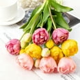 thumbnail image 2 of 1 Bouquet Artificial Flower Simulated No Withering Vibrant Tulip Fake Flower Decor Household Supplies Yellow, 2 of 8
