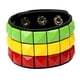 thumbnail image 4 of Pulsera Ancha Punk Yinane de Cuero PU para Adultos Tres Colores, 4 of 8