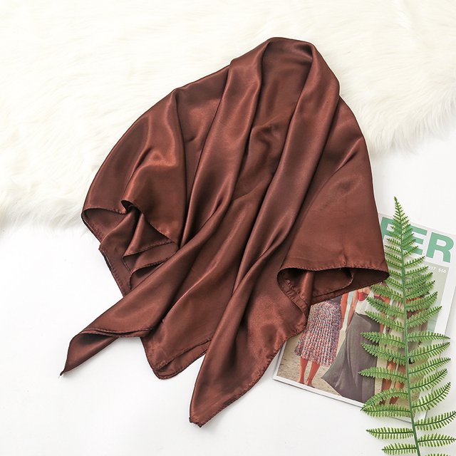 35 Inch Satin Head Scarves Large Square Scarves Silky Head Scarf