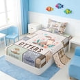 thumbnail image 2 of Manfei Cartoon Otter Twin Sheet Sets for Kids Boys and Girls, Cute Animal Print Bedding 3-Piece, 1 Flat Sheet, 1 Fitted Sheet and 1 Pillowcase, 2 of 6