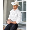 thumbnail image 4 of COOFANDY Men's Western Cowboy Shirts Long Sleeve Cotton Casual Button Down Work Shirt with Pockets, 4 of 6
