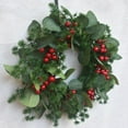 thumbnail image 6 of 11.8inch Christmas Wreath with Red Berries Handcrafted Christmas-Decor Christmas Ornaments for Front Door Indoor & Outdoor Use, 6 of 8
