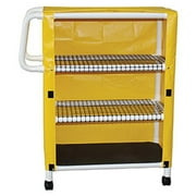 MJM International WT332T-3C Woodtone 4-shelf utility & linen cart with mesh