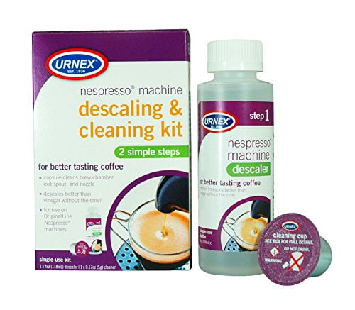 Email chance bøf Urnex Nespresso Machine Descaler and Cleaner - 2 Step Descaling and  Cleaning Kit - Walmart.com
