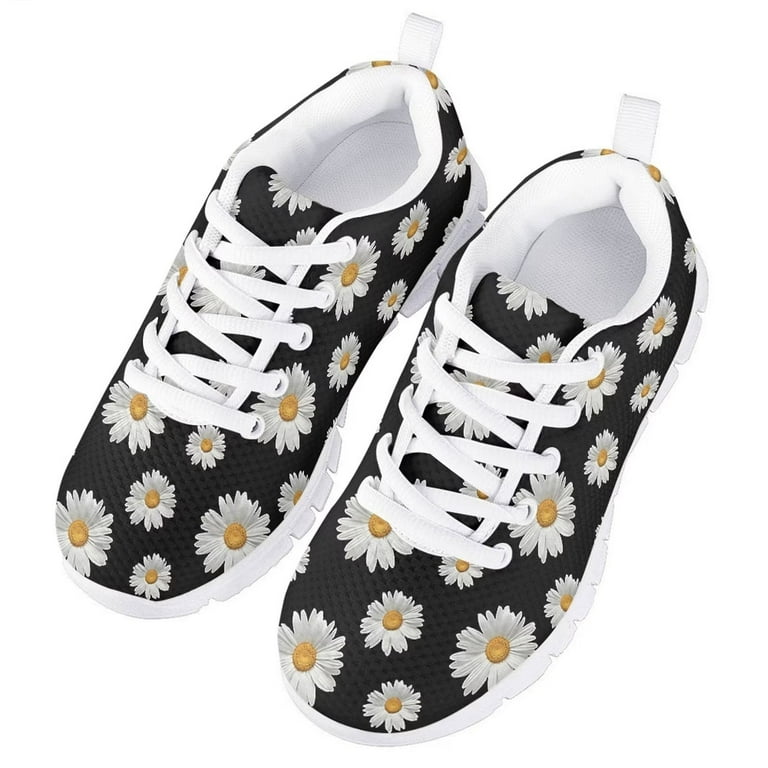 Pzuqiu Daisy Kids Walking Shoes Girls Size 4 Lightweight Tennis