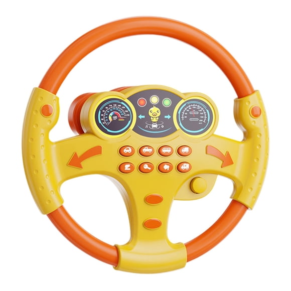 HILABEE Round Steering Wheel Toy Early Developing with Music Kids Electric Wheel Toy for duck