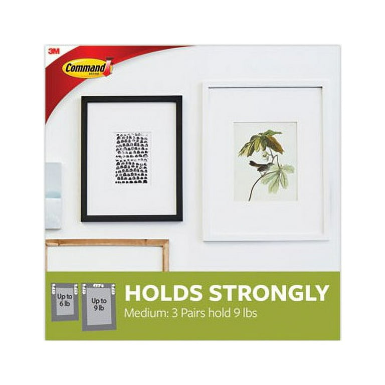 Picture Hanging Strips, Cabinet Pack, Removable, Holds Up to 6 lbs per Pair, 0.75 x 2.75, White, 4/Set, 50 Sets/Carton Picture Hanging Strips, Cabinet Pack, Removable, Holds Up to 6 lbs per Pair, 0.75 x 2.75, White, 4/Set, 50 Sets/Carton