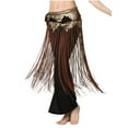 thumbnail image 2 of Taylonsss Womens Sweet Waist Chain Skirt Triangular Long Fringe Boho Midi Skirt Bohemian Beach Party Outfit, 2 of 5