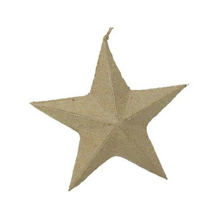 PA Paper Mache Ornament Star Kraft