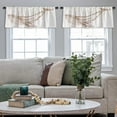 thumbnail image 4 of LALILO Kitchen Curtain Valance Blue Whale Whale Blue Sketch Rod Pocket Window Curtain 52"x 18" Set of 2, 4 of 5