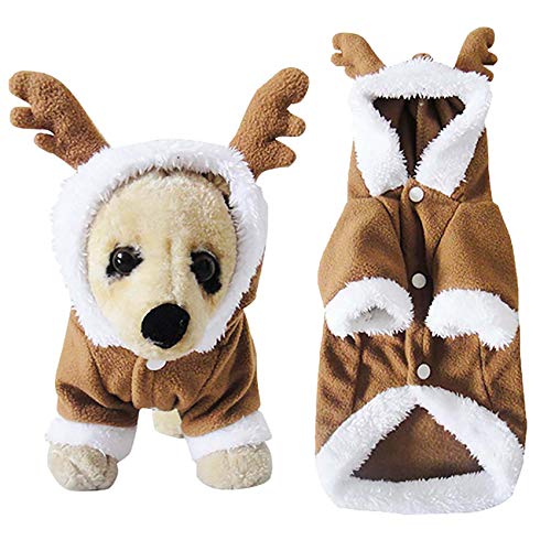 Filhome Puppy Dog Christmas Reindeer Costume, Pet Cat elk Costume