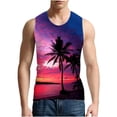 thumbnail image 4 of IROINNID Round Neckline Tank Tops For Men Sleeveless Sports Tank Tops Vest Pullover Graphic Print Tops, 4 of 6