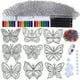 thumbnail image 5 of Kit de manualidades Winlyn Butterfly Suncatchers DIY para pintar ventanas, 5 of 9