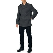 Alpine Swiss Jake Mens Pea Coat Wool Blend Double Breasted Dress Jacket Peacoat
