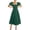 Green, variant on Women's Square Neck Puff Sleeve Smocked Tiered Maxi Dresses for Women Summer Casual & Vacation Wear
