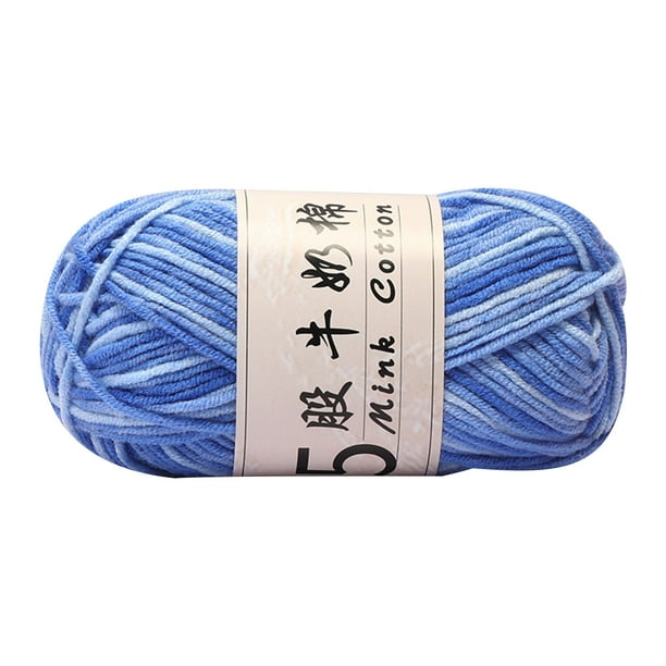 Sofa Vama Ropa de Cama Cinco hebras de algodón de leche degradado, tejidas a mano, secciones de muñeca DIY, bola de lana de bebé teñida for Navideño