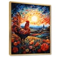 thumbnail image 2 of Designart "Roaster Barnyard Charm II" Animals Floater Framed Wall Decor, 2 of 7