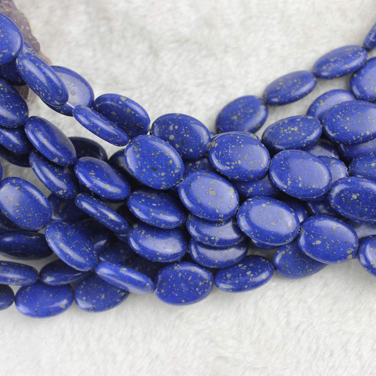 8x10mm Natural Gemstone Oval Stone Beads For Jewelry Making 15" Assorted Stone 