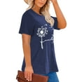 thumbnail image 2 of XCHQRTI Women's Dragonfly Tee Shirts Plus Size Graphic Tshirts Flower Oversized Tops with Dragonflies Short Sleeve, 2 of 10