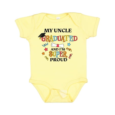 

Inktastic My Uncle Graduated and I m Super Proud Gift Baby Boy or Baby Girl Bodysuit