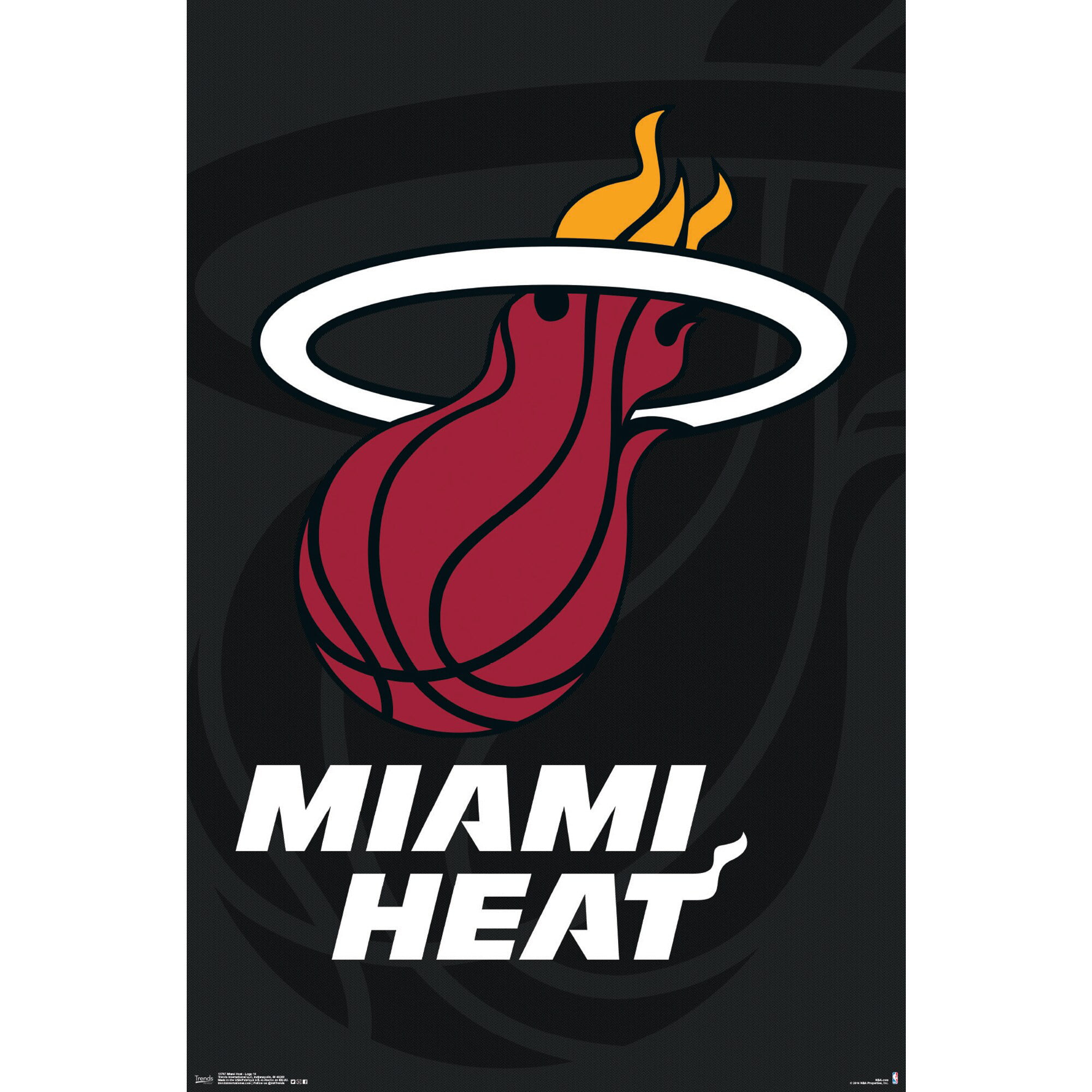 Miami Heat 22'' x 34'' Logo Team Poster - Walmart.com - Walmart.com