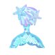 thumbnail image 2 of Pinzas para el cabello con forma de cola de sirena para niñas y horquillas con forma de concha marina, lentejuelas, tela brillante, pasadores para el cabello, accesorios para el cabello para niñas., 2 of 2