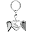 thumbnail image 1 of White Canvas Shoes Hand Painted Heart Angel Wing Key Chain Holder, 1 of 3