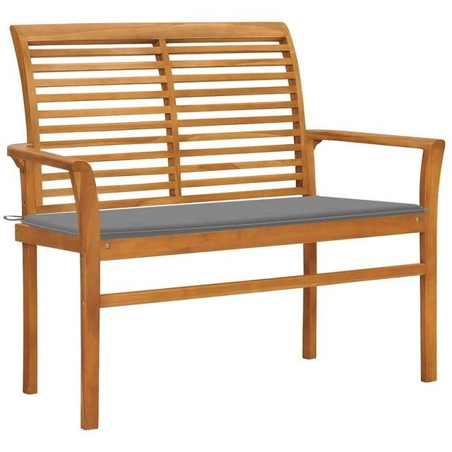 Banco de Patio para Exterior vidaXL de Madera de Teca con Ruedas