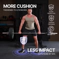 thumbnail image 3 of 0.79in Thick 24 Sq Ft Exercise Equipment Mats, 6 Tiles Upgraded Rubber Top with High Density EVA Foam, Large Interlocking Puzzle Gym Flooring for Home Gym, Heavy Weight Workout,Black & White, 3 of 4
