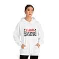 thumbnail image 4 of My mouth runs faster Hooded Sweatshirt, 4 of 9