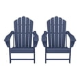 thumbnail image 3 of WestinTrends Highland Outdoor Patio HDPE Adirondack Chairs With Cup Holders (Set of 2), Navy Blue, 3 of 14