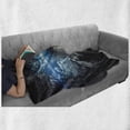 thumbnail image 6 of Fantasy World Soft Flannel Fleece Throw Blanket, Princess in Royal Gothic Style Dress Futuristic Female Fairy Muse Image, Cozy Plush for Indoor and Outdoor Use, 60" x 80", Grey, by Ambesonne, 6 of 6