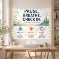 thumbnail image 5 of Mindfulness Guide Across Sage Hills and Blue Water, Calming Minimalist for Wellness Fans, Mental Health Wall Art, New Home Gift, Tapestry Wall Hanging for Bedroom and Studio, 5 of 7