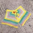 thumbnail image 4 of YVNAURA Womens Crochet Cover Up Shorts Knitted Hollow Out High Waist Drawstring Bikini Swimsuit Cover Ups Beach Bathing Suit Bottoms for Summer Pool Vacation,Yellow,L, 4 of 8