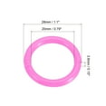 thumbnail image 2 of Uxcell 1.1" OD 0.8" ID Loose Leaf Rings Binder Ring Plastic for Book DIY Scrapbook Notebook, Pink 25 Pack, 2 of 5