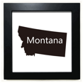 thumbnail image 1 of Montana America USA Map Outline Black Square Frame Picture Wall Tabletop, 1 of 3
